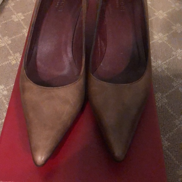 Gucci Tom Ford shoes pumps 6.5 36.5 kitten heels comfortable brown - Picture 2 of 3